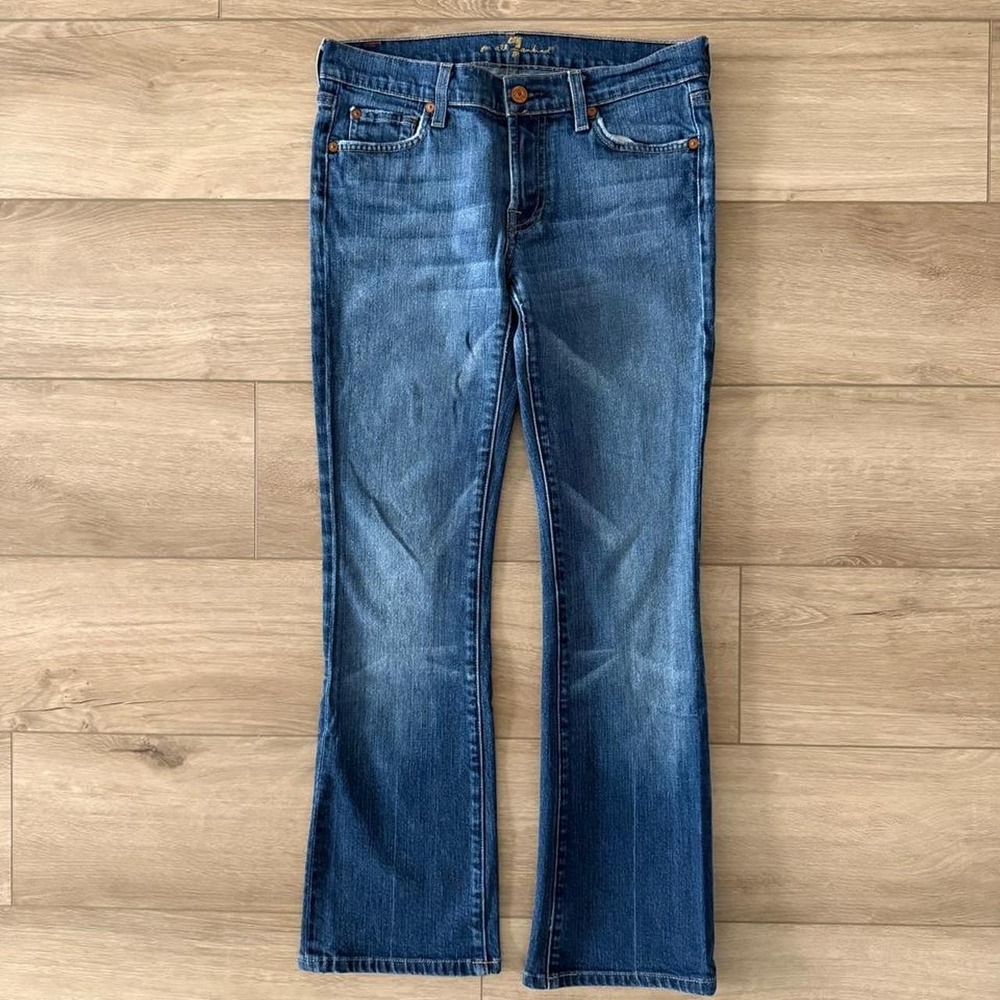 7 For All Mankind Vintage Y2K Bootcut Jeans Blue Made in USA U075NJ080U-470S